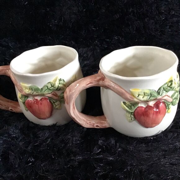 Other - Carolyn Bessette Kennedy 3D Apple Mugs 1992 Vintage Cottage Farmhouse